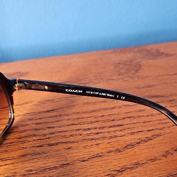 Coach Rectangular Tortoise Shell Sunglasses - Picture 5 of 12